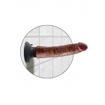 Pipedream King Cock - dildo z WIBRACJAMI MultiSpeed brązowe  PVC - 18cm(7")
