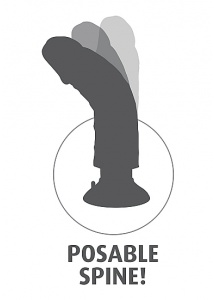 Pipedream King Cock - dildo z WIBRACJAMI MultiSpeed brązowe  PVC - 18cm(7")