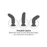 Pipedream King Cock - dildo z jądrami  + WIBRACJE MultiSpeed naturalne PVC - 20cm(8")