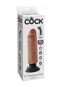 Pipedream King Cock - dildo realistyczne WIBRACJE śniade 20 cm (6\')