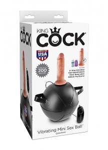 Pipedream King Cock - HOT SEAT mała Poduszka do skakania + Wibrujące Dildo 15cm(6") 