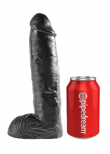 Pipedream King Cock - UPRZĄŻ-PROTEZA z PUSTYM z DILDO 25cm czarnym 