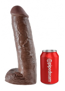 Pipedream King Cock - UPRZĄŻ-PROTEZA z PUSTYM z DILDO 28cm brązowym 