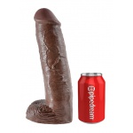 Pipedream King Cock - UPRZĄŻ-PROTEZA z PUSTYM z DILDO 28cm brązowym 