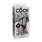 Pipedream King Cock - UPRZĄŻ-PROTEZA z PUSTYM z DILDO 28cm naturalnym 