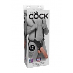 Pipedream King Cock - UPRZĄŻ-PROTEZA z PUSTYM DILDO 30cm naturalny 