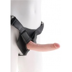 Pipedream King Cock - UPRZĄŻ Strap-on + DILDO 18cm (7") naturalne