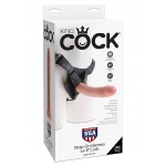 Pipedream King Cock - UPRZĄŻ Strap-on + DILDO 20cm (8") naturalne