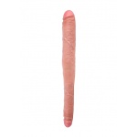 Pipedream King Cock - dildo realistyczne PODWÓJNE dwie grubości, naturalny, PVC - 43cm (16")