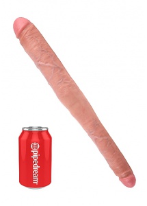 Pipedream King Cock - dildo realistyczne PODWÓJNE dwie grubości, naturalny, PVC - 43cm (16")
