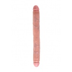 Pipedream King Cock -  dildo Waginalno-Analne PODWÓJNE ,naturalny, PVC - 44cm (16")