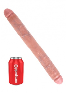 Pipedream King Cock -  dildo Waginalno-Analne PODWÓJNE ,naturalny, PVC - 44cm (16")