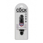 Pipedream King Cock - dildo realistyczne CZARNE, wibracje, PVC - 13cm (5")