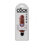 Pipedream King Cock -  dildo realistyczne BRĄZOWE, wibracje, PVC - 13cm (5")