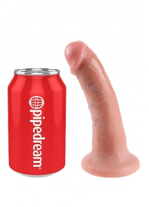 Pipedream King Cock -  dildo realistyczne MAŁE miękkie NATURALNE, PVC - 17cm (6")