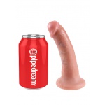 Pipedream King Cock -  dildo realistyczne MAŁE miękkie NATURALNE, PVC - 17cm (6")