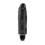 Pipedream King Cock -  dildo realistyczne WIBRACJE, czarne PVC - 15cm (6")