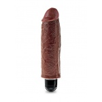 Pipedream King Cock - dildo realistyczne WIBRACJE, brązowe PVC - 15cm (6")