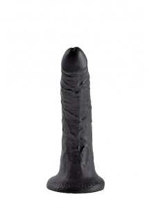 Pipedream King Cock - dildo realistyczne DUŻE miękkie, CZARNE  PVC - 20cm (7")