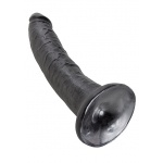 Pipedream King Cock - dildo realistyczne DUŻE miękkie, CZARNE  PVC - 20cm (7")