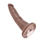 Pipedream King Cock - dildo realistyczne DUŻE miękkie, BRĄZOWE  PVC - 20cm (7")