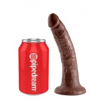 Pipedream King Cock - dildo realistyczne DUŻE miękkie, BRĄZOWE  PVC - 20cm (7")