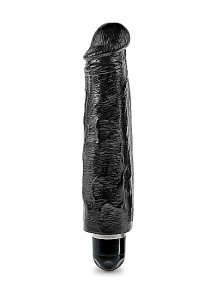 Pipedream King Cock -  dildo realistyczne WIBRACJE duży silny CZARNY PVC - 18cm (7")