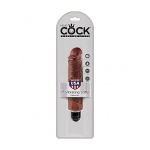 Pipedream King Cock -  dildo realistyczne WIBRACJE duży silny BRĄZOWE PVC - 18cm (7")