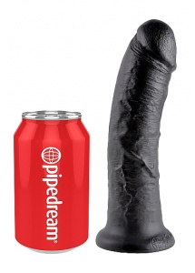 Pipedream King Cock - dildo realistyczne CZARNE, PVC - 21cm (8")