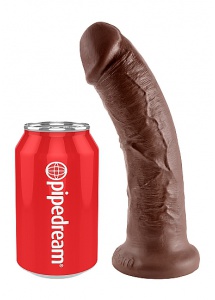 Pipedream King Cock - dildo realistyczne BRĄZOWE, PVC - 21cm (8")