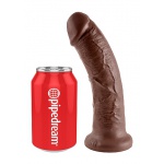 Pipedream King Cock - dildo realistyczne BRĄZOWE, PVC - 21cm (8")