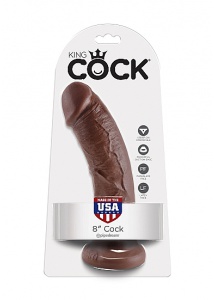 Pipedream King Cock - dildo realistyczne BRĄZOWE, PVC - 21cm (8")