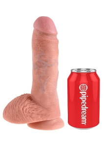 Pipedream King Cock -  dildo realistyczne Z JĄDRAMI naturalne, PVC - 20cm (8")