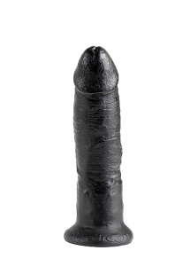 Pipedream King Cock -  dildo realistyczne JAK PRAWDZIWY czarne PVC - 23cm (9")