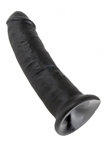 Pipedream King Cock -  dildo realistyczne JAK PRAWDZIWY czarne PVC - 23cm (9")