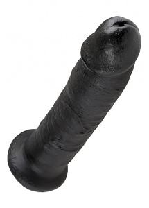 Pipedream King Cock -  dildo realistyczne JAK PRAWDZIWY czarne PVC - 23cm (9")