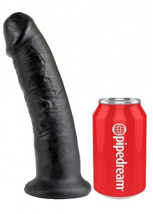 Pipedream King Cock -  dildo realistyczne JAK PRAWDZIWY czarne PVC - 23cm (9")