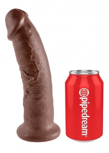 Pipedream King Cock -  dildo realistyczne JAK PRAWDZIWY brązowe PVC - 23cm (9")