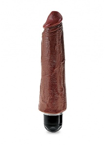 Pipedream King Cock - dildo realistyczne WIBRACJE duży BRĄZOWE PVC - 21cm (8")