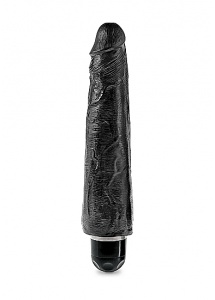 Pipedream King Cock -  dildo realistyczne WIBRACJE czarne PVC - 23cm (9")