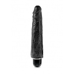 Pipedream King Cock -  dildo realistyczne WIBRACJE czarne PVC - 23cm (9")