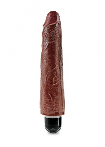 Pipedream King Cock -  dildo realistyczne WIBRACJE czarne PVC - 23cm (9")