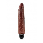 Pipedream King Cock -  dildo realistyczne WIBRACJE czarne PVC - 23cm (9")