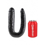 Pipedream King Cock -  dildo DWIE GRUBOŚCI PODWÓJNE czarne PVC - DUŻE 