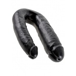Pipedream King Cock -  dildo DWIE GRUBOŚCI PODWÓJNE czarne PVC - DUŻE 