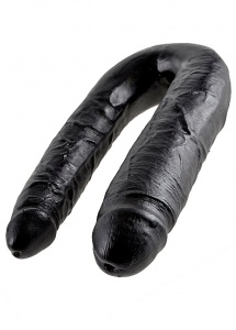 Pipedream King Cock -  dildo DWIE GRUBOŚCI PODWÓJNE czarne PVC - DUŻE 