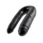 Pipedream King Cock -  dildo DWIE GRUBOŚCI PODWÓJNE czarne PVC - DUŻE 