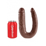 Pipedream King Cock -dildo DWIE GRUBOŚCI PODWÓJNE brązowe PVC - DUŻE 