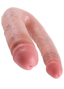 Pipedream King Cock - dildo DWIE GRUBOŚCI PODWÓJNE naturalne PVC - DUŻE 