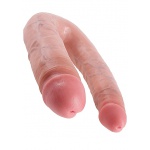 Pipedream King Cock - dildo DWIE GRUBOŚCI PODWÓJNE naturalne PVC - DUŻE 